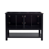 Fresca FCB2348BL-D Fresca Manchester 48" Black Traditional Double Sink Bathroom Cabinet