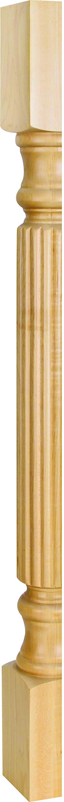 Hardware Resources P29-3.5-CH 3-1/2" W x 3-1/2" D x 35-1/2" H Cherry Fluted Acanthus Post