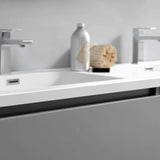 Fresca FVN93-3030GR-D Fresca Lazzaro 60" Gray Free Standing Double Sink Modern Bathroom Vanity w/ Medicine Cabinet