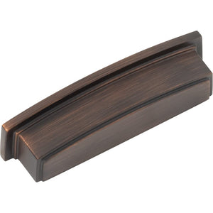 Jeffrey Alexander 141-96DBAC 96 mm Center Brushed Oil Rubbed Bronze Square-to-Center Square Renzo Cabinet Cup Pull