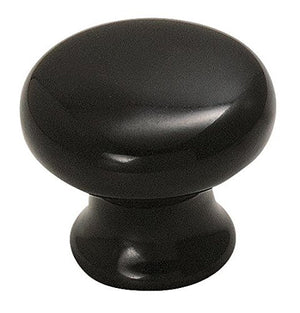 Amerock 902BLK Allison Value 1-5/16 in (33 mm) Diameter Black Cabinet Knob
