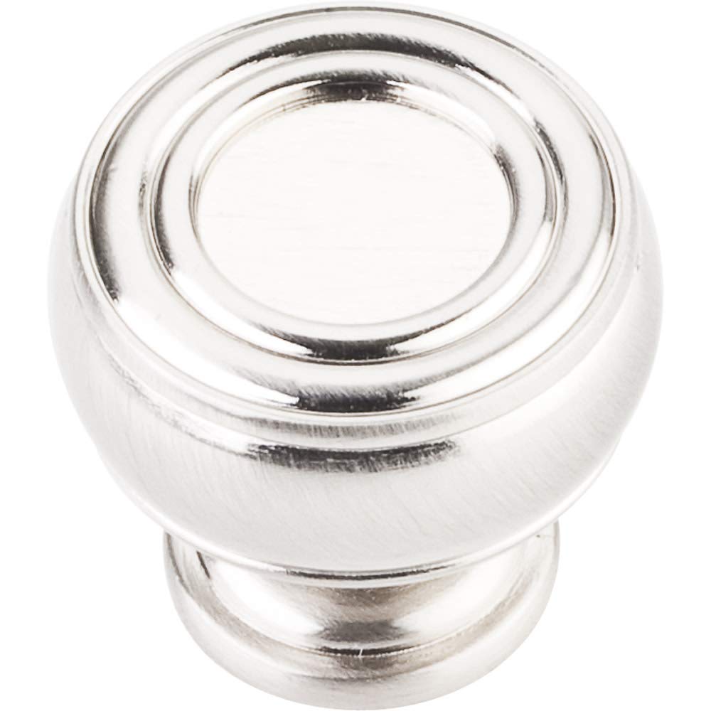 Jeffrey Alexander 127SN 1-3/16" Diameter Satin Nickel Barrel Bremen 2 Cabinet Knob