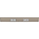 Task Lighting TRS18-2G-SN-LS 18" TR Switch Series Angle Power Strip, Left Switches, Satin Nickel Finish, Grey Switches and Receptacles