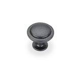 Elements 3960-DACM 1-1/4" Diameter Gun Metal Round Button Gatsby Cabinet Knob