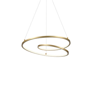 Kuzco PD11119-AN TWIST 19" PD Antique Brass 120V TRIAC/ELV LED 3000K 90CRI 28W