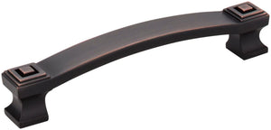 Jeffrey Alexander 585-128DBAC 128 mm Center-to-Center Brushed Oil Rubbed Bronze Square Delmar Cabinet Pull