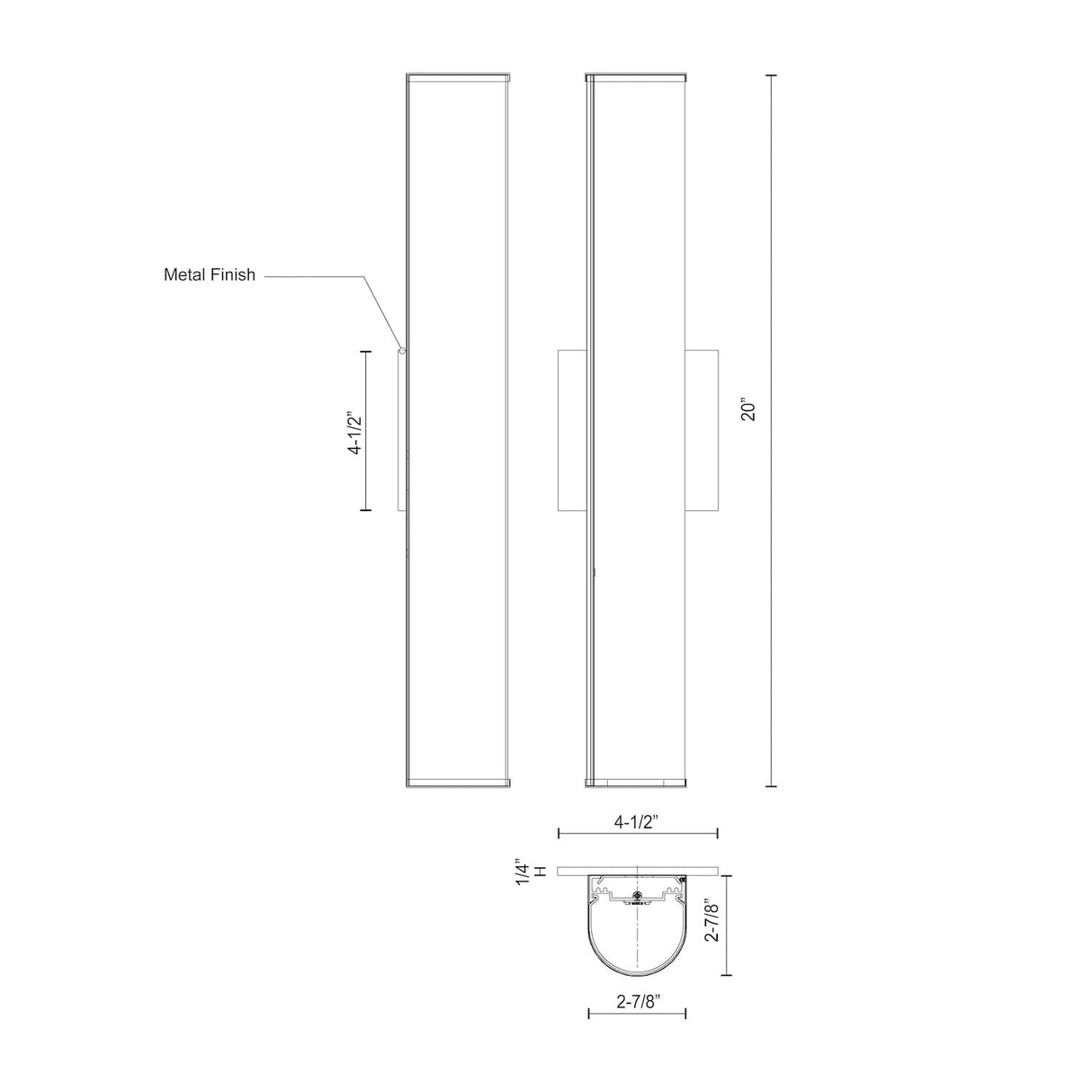 Kuzco VL61220-BK LED VAN (LONGITUDE) 19W BK