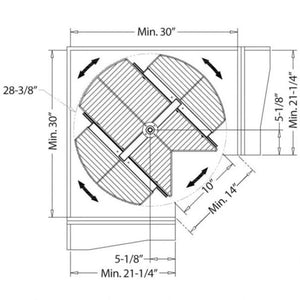 Hardware Resources CS-ES360 Easy 360 Susan Rotating Corner Organizer