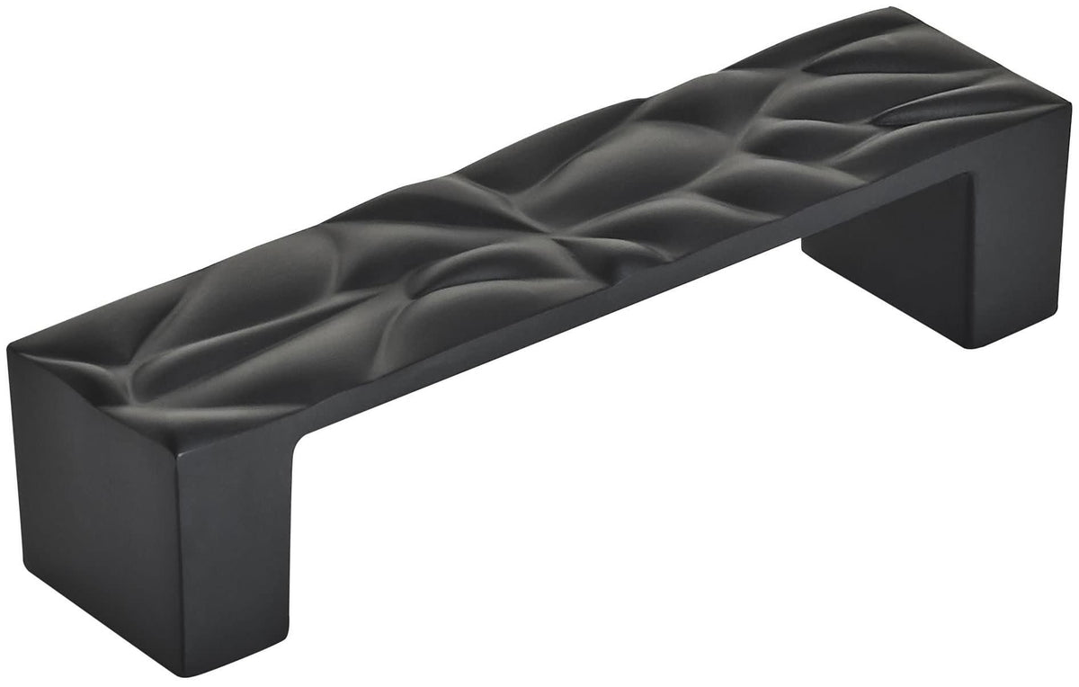 Amerock Cabinet Pull Matte Black 3-3/4 inch (96 mm) Center to Center Calathea 1 Pack Drawer Pull Drawer Handle Cabinet Hardware