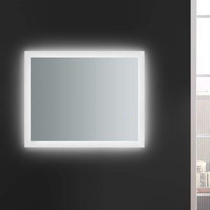 Fresca FMR012430 Fresca Angelo 24" Wide x 30" Tall Bathroom Mirror w/ Halo Style LED Lighting and Defogger