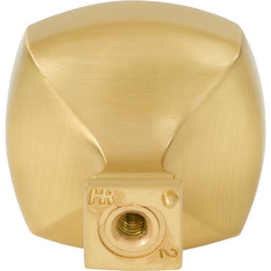 Jeffrey Alexander 278L-BG 1-3/8" Overall Length Brushed Gold Square Audrey Cabinet Knob