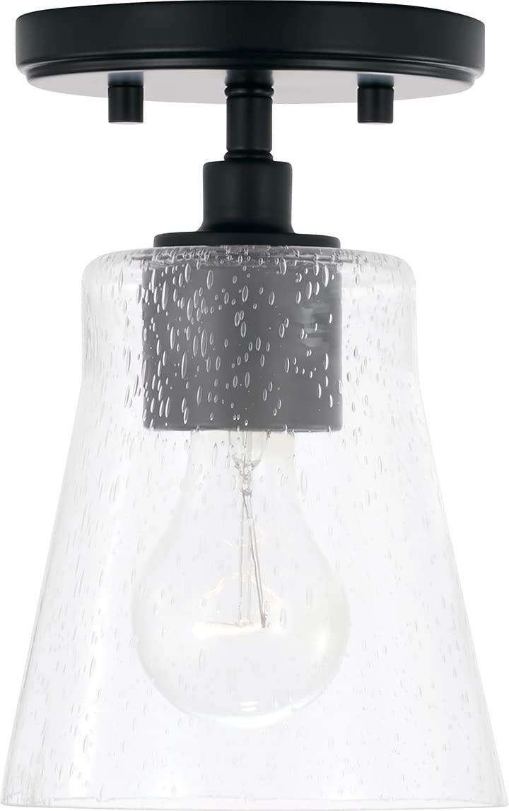 Capital Lighting 346911MB-533 Baker 1 Light Pendant Matte Black