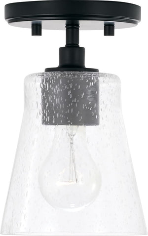 Capital Lighting 346911MB-533 Baker 1 Light Pendant Matte Black