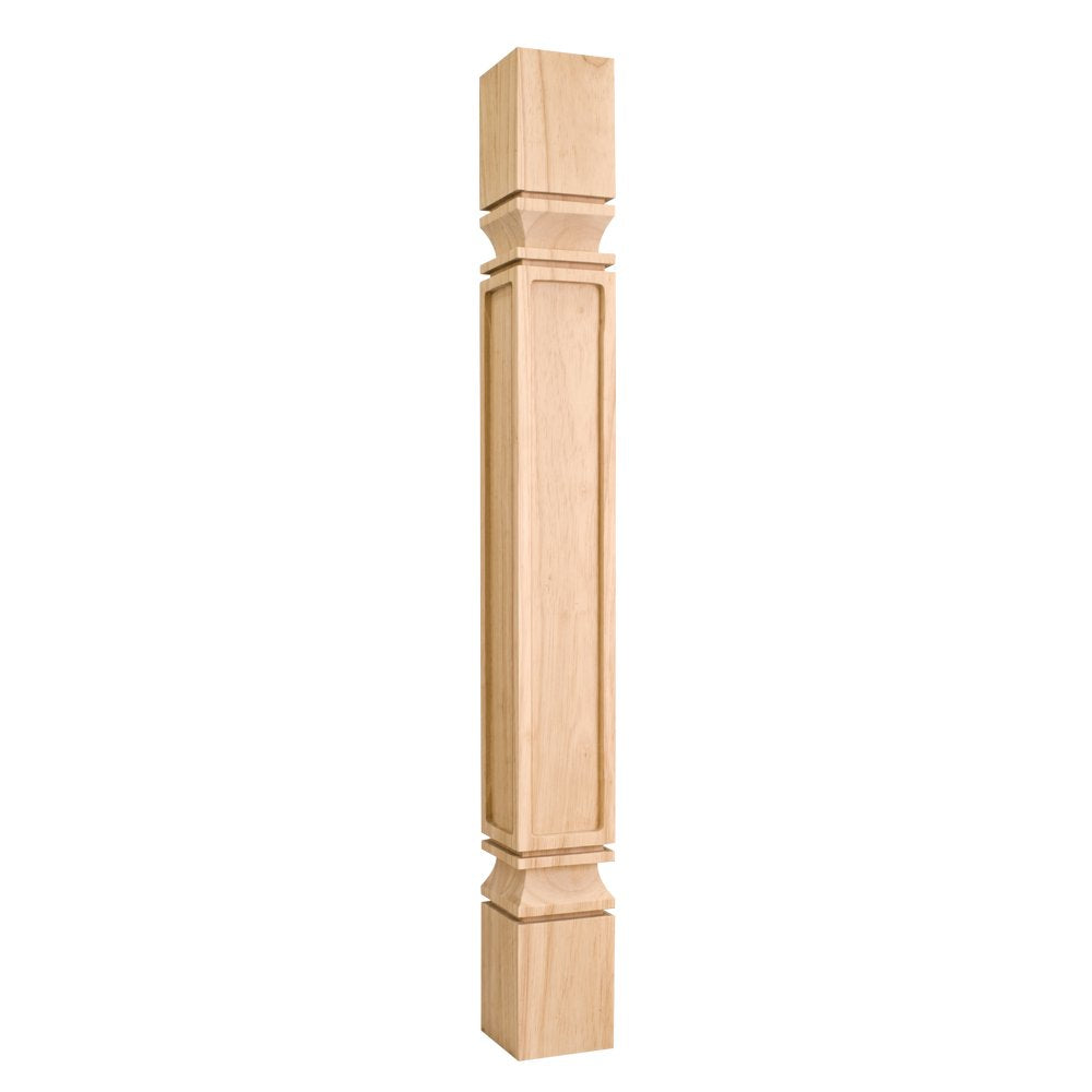 Hardware Resources PS-9RW 3-3/4" W x 3-3/4" D x 35-1/2" H Rubberwood Square Mission Post
