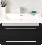 Fresca FCB8080BW-I Fresca Medio 32" Black Modern Bathroom Cabinet w/ Vessel Sink