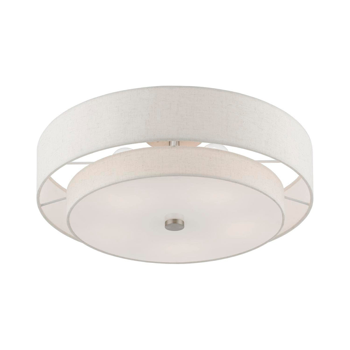 Livex Lighting 52139-91 Meridian 5 Light 22 inch Brushed Nickel Semi-Flush Ceiling Light