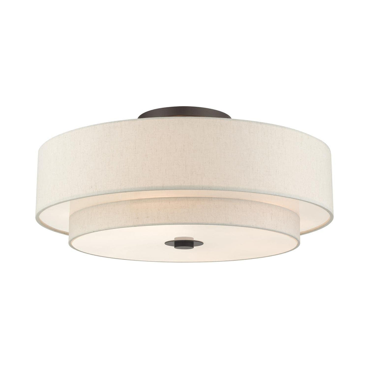 Livex Lighting 45849-92 Meridian 6 Light 30 inch English Bronze Semi Flush Ceiling Light