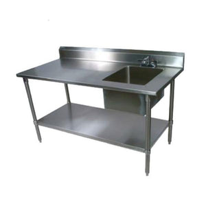 John Boos EPT8R5-3060SSK-R Work Table With Sink(s) - 60