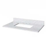 Jeffrey Alexander VKITWAV36GNBOR 36" Forest Green Wavecrest Vanity, Boulder Cultured Marble Vanity Top, undermount rectangle bowl