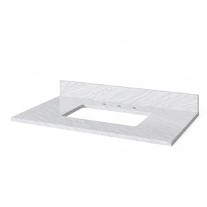 Jeffrey Alexander VKITWAV36GNSGR 36" Forest Green Wavecrest Vanity, Steel Grey Cultured Marble Vanity Top, undermount rectangle bowl