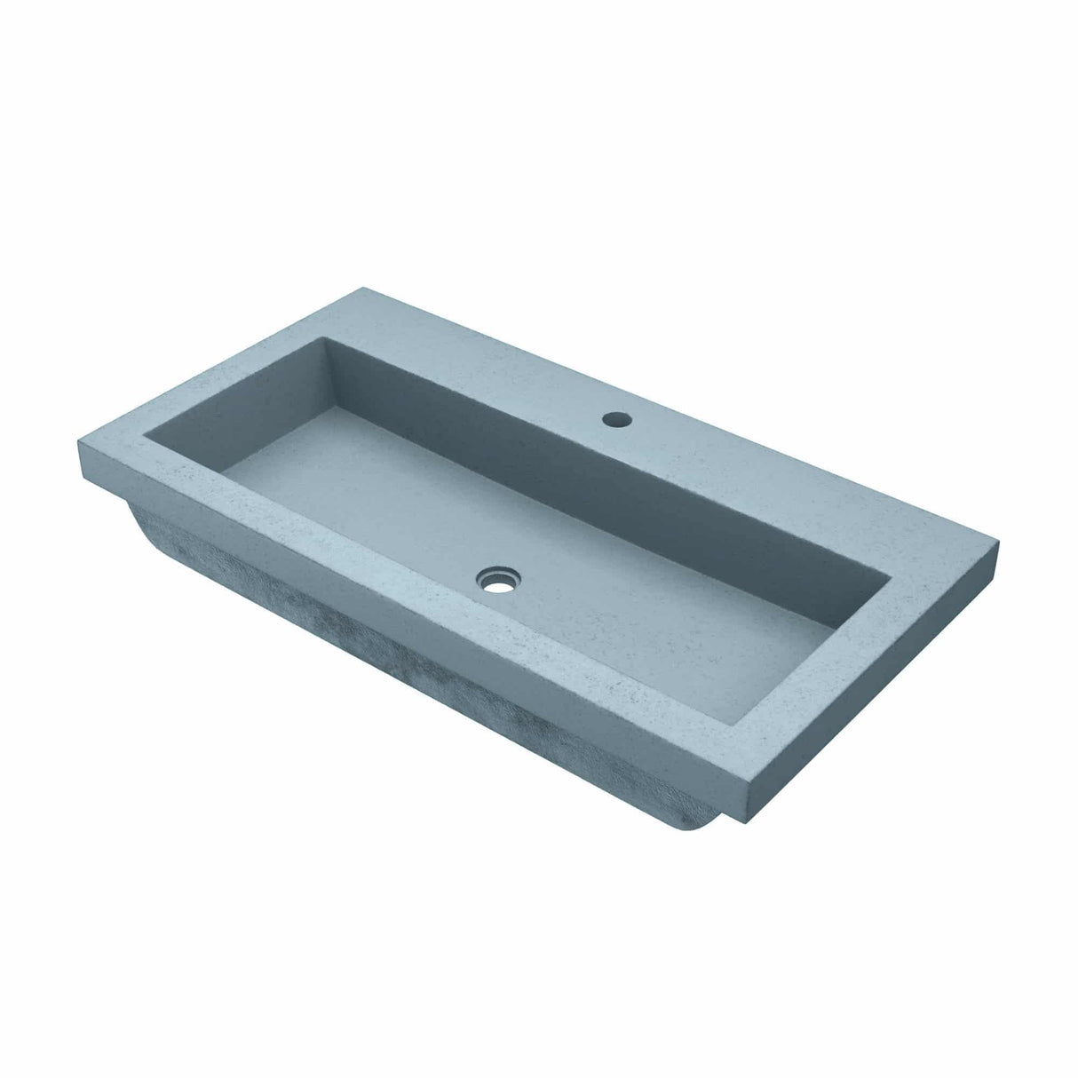 Native Trails NSL3619-P Native Stone Trough Bathroom Sink, 36" x 19", Pearl, Single Faucet Hole