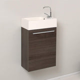 Fresca FCB8002GO-I Fresca Pulito 16" Small Gray Oak Modern Bathroom Vanity w/ Integrated Sink