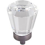Jeffrey Alexander G150L-BNBDL 1-1/4" Overall Length Brushed Pewter Faceted Glass Harlow Cabinet Knob