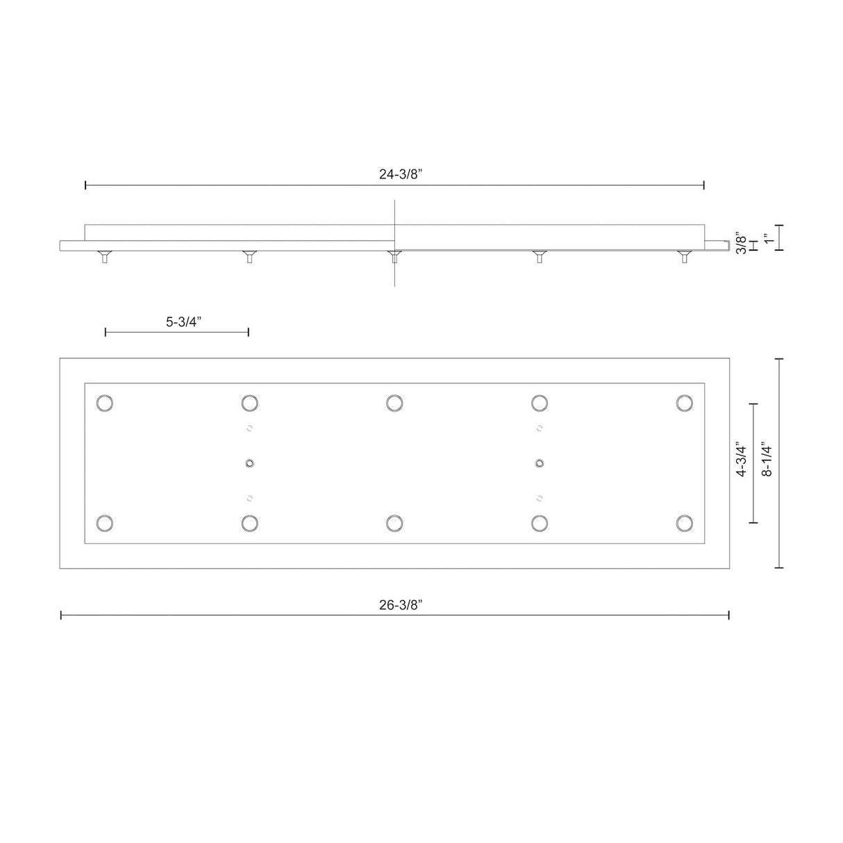 Kuzco CNP10AC-WH 10 Head Canopy SSL/SVT Wire WH-CHROME