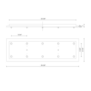 Kuzco CNP10AC-WH 10 Head Canopy SSL/SVT Wire WH-CHROME