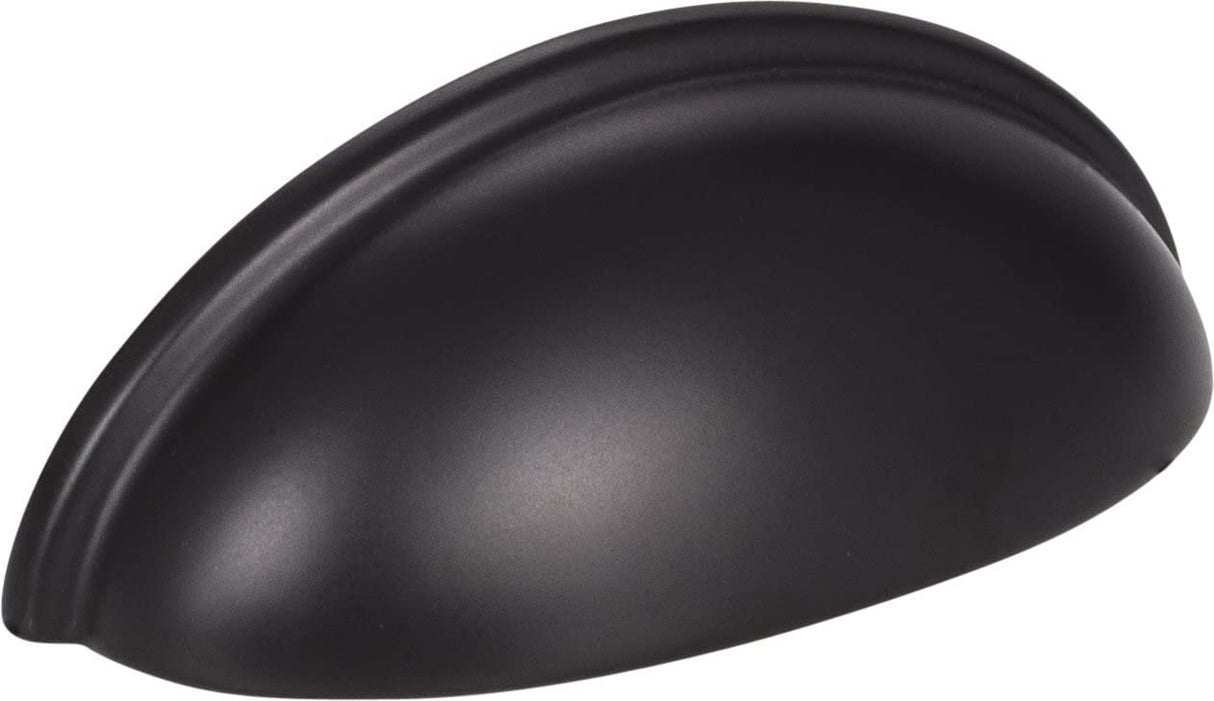 Elements 2981MB 3" Center-to-Center Matte Black Florence Cabinet Cup Pull