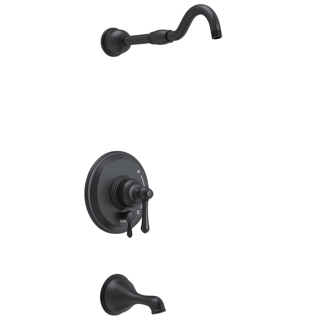 Gerber D502157LSBSTC Satin Black Opulence Tub & Shower Trim Kit, Without Showerhead