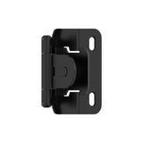 Amerock BPR8719FB Cabinet Hinge 1/2 in (13 mm) Overlay Single Demountable Partial Wrap Matte Black Kitchen Cabinet Door Hinge 1 Pair/2 Pack Functional Hardware