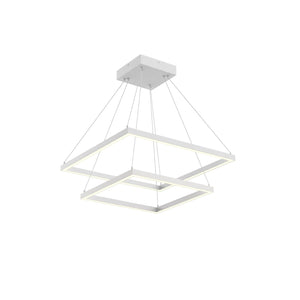 Kuzco CH88224-BK PIAZZA 2 LAYER 24" CHANDELIER BK TEXTURED DOWN ONLY 930 TRIAC 120 90W