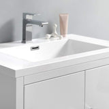 Fresca FCB9430WH-I Fresca Imperia 30" Glossy White Free Standing Modern Bathroom Cabinet w/ Integrated Sink