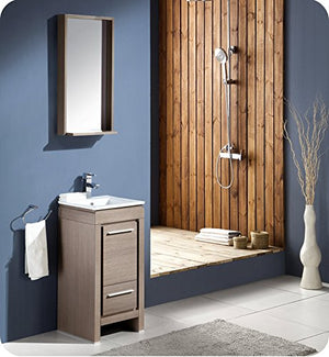 Fresca FCB8118GO Fresca Allier 16" Gray Oak Modern Bathroom Cabinet