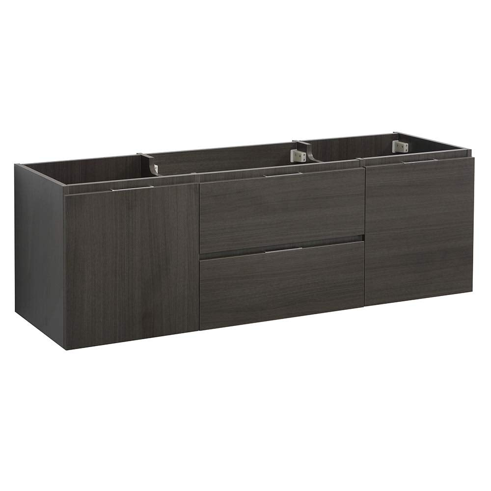 Fresca FCB8360GO Fresca Valencia 60" Gray Oak Wall Hung Single Sink Modern Bathroom Cabinet