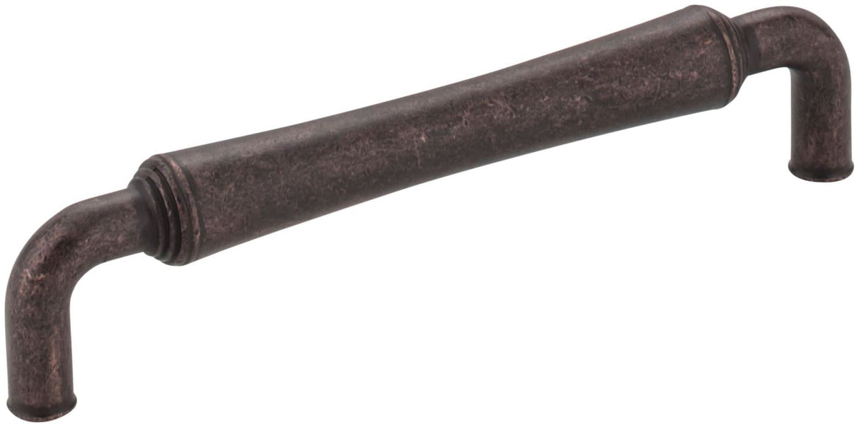 Jeffrey Alexander 537-128DMAC 128 mm Center-to-Center Distressed Oil Rubbed Bronze Barrel Bremen 2 Cabinet Pull