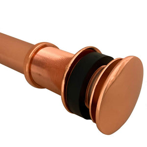Premier Copper Products D-208PC 1.5-Inch Non-Overflow Pop-up Bathroom Sink Drain, Polished Copper