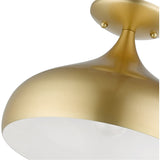 Livex Lighting 41050-33 Amador 1 Light 12 inch Soft Gold Semi-Flush Mount Ceiling Light