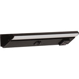Task Lighting LP10QD2NDBBK27 10-1/2" 200 Lumen Direct Voltage DV Lighted Power Strip, Black Finish, Black Receptacles, 2700K Warm White