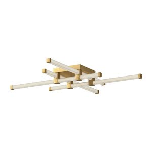 Kuzco FM23534-BG BLADE 34" FLUSH MOUNT BRUSHED GOLD 120V TRIAC/ELV LED 3000K 90CRI 29W
