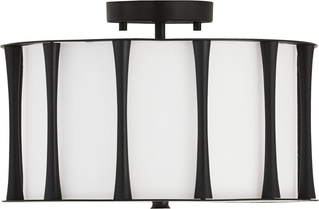 Capital Lighting 244631MB Bodie 3 Light Dual Mount Semi-Flush/Pendant Matte Black