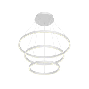Kuzco CH87932-WH Cerchio 3 Layer 32" Chandelier WH Aluminum Extrusion Up Down 930 TRIAC 120 196W