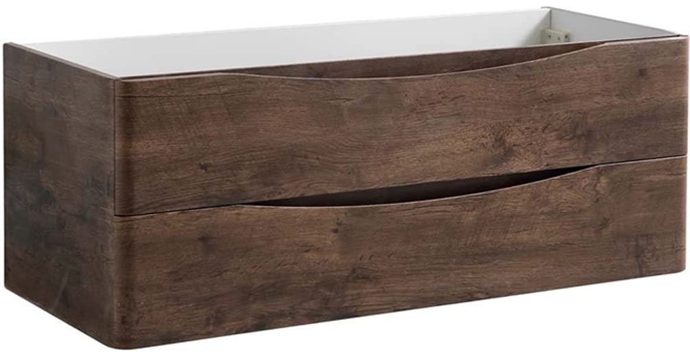Fresca FCB9048RW-D Fresca Tuscany 48" Rosewood Wall Hung Double Sink Modern Bathroom Cabinet