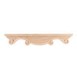 Hardware Resources PFM2-MP 16" W x 1" D x 2-1/2" H Maple Scrolled Middle Corner Foot