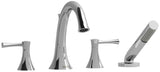 Riobel ED12LC 4-Piece Deck-Mount tub Filler with Hand Shower, Chrome