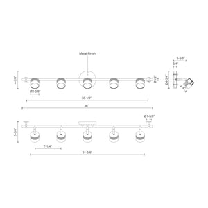 Kuzco TR10036-BN LED TRACK (LYRA) 27.5W 2000LM BRUSHED NICKEL.
