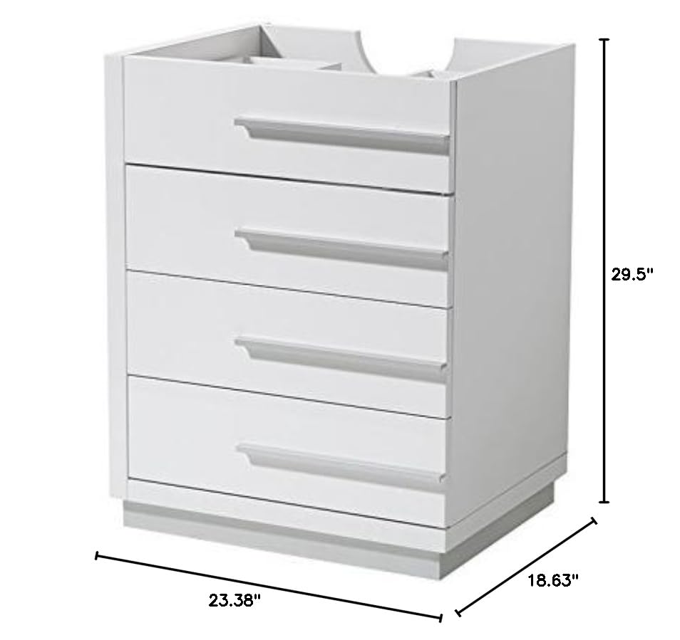 Fresca FCB8024WH Fresca Livello 24" White Modern Bathroom Cabinet