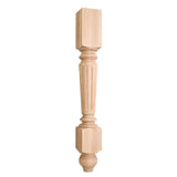 Hardware Resources P16HMP 4-1/2" W x 4-1/2" D x 35-1/2" H Hard Maple Fluted Leg