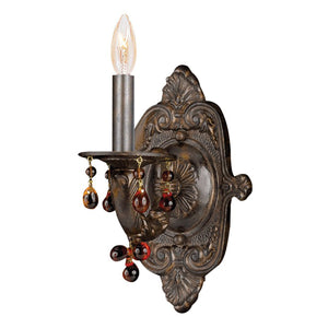 Paris Market 1 Light Amber Crystal Venetian Bronze Sconce 5201-VB-AMBER